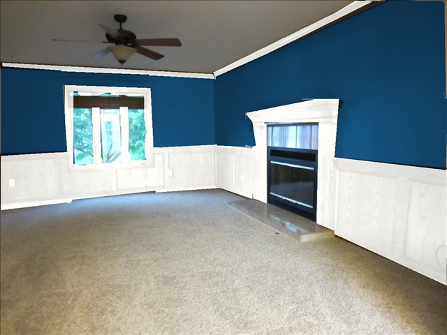Blue 11 Interiors New House Living Room What Do You Think It S A Huge Change Isn T I Used The Sherwin Williams Paint Visualizer To Living Room This Color Is Called Loyal Blue