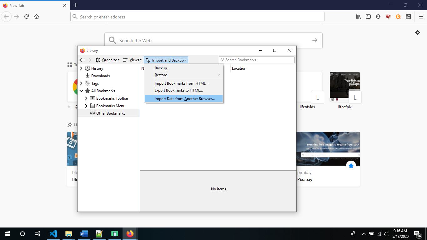 Get to know Everything: Import bookmarks and other data from Google Chrome