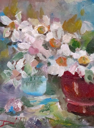 flowers spring painting oil pots paintings delilah daily paint