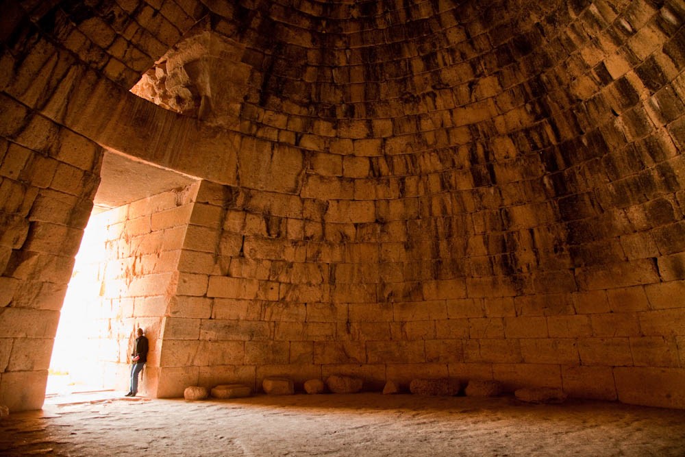 A view of the interior of the Treasury of Atreus