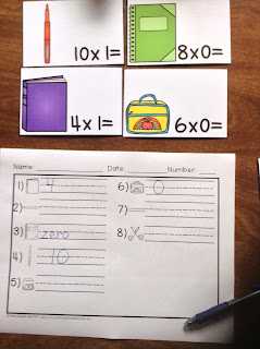 FREEBIE Write The Room Multiplication 0's and 1's Facts