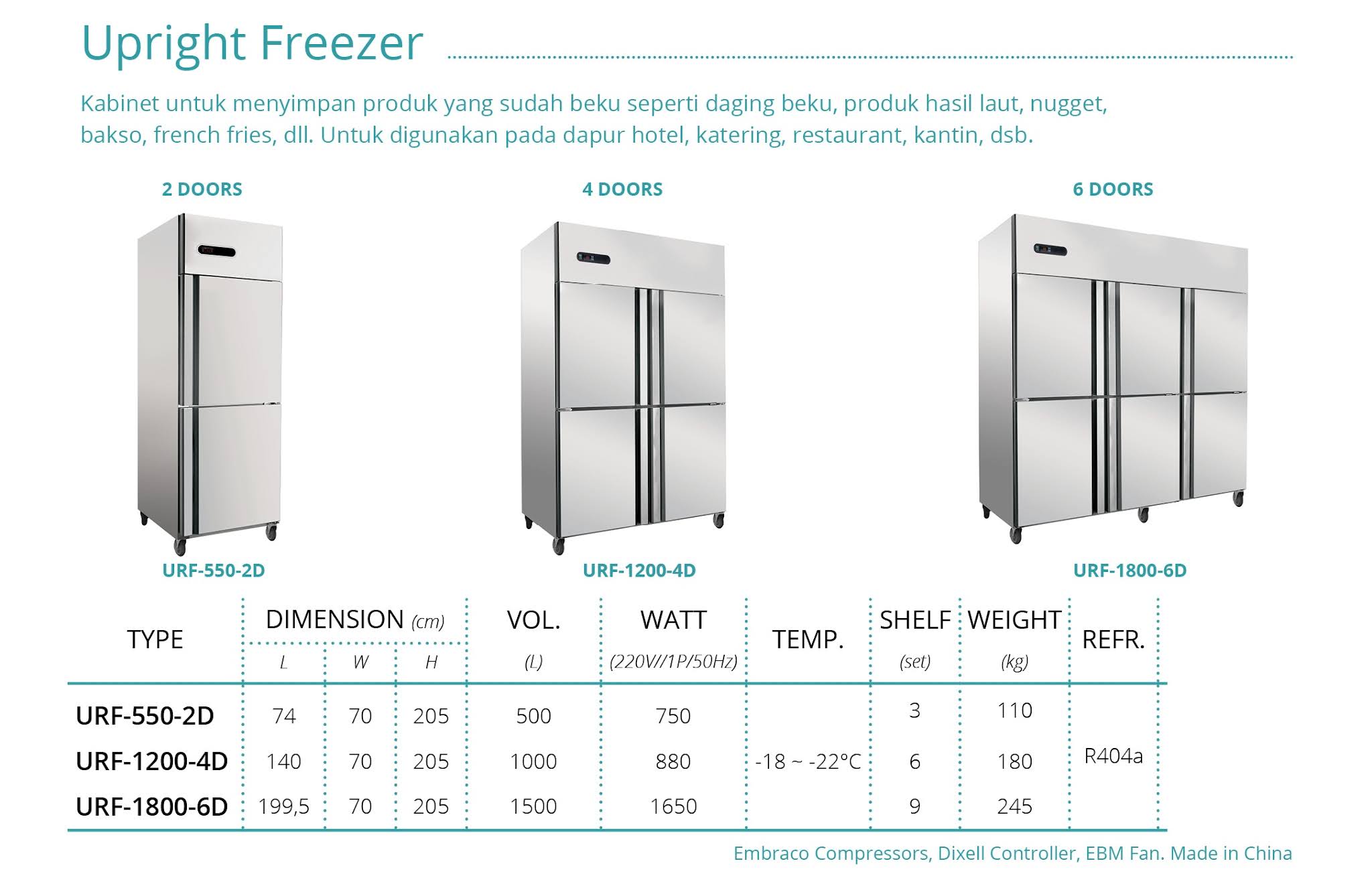 sahabatsejahtera STAINLESS STEEL REFRIGERANT / UPRIGHT FREEZER