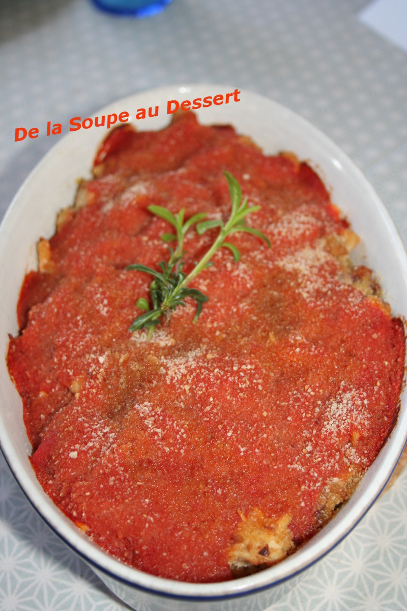 de la soupe au dessert Gratin de lentilles corail, thon et sauce