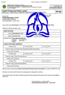 surat ajuan verval ijazah s1/d4 di simpatika