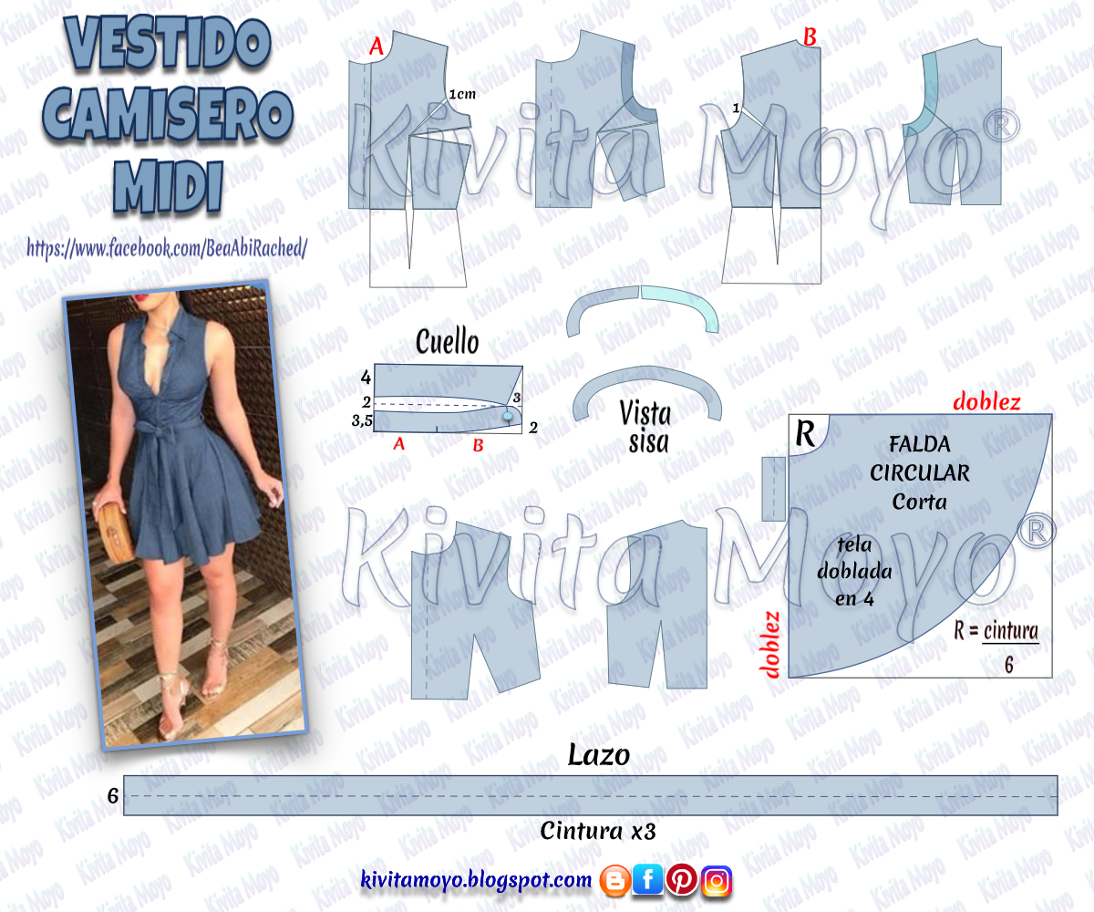 trazo vestido camisero