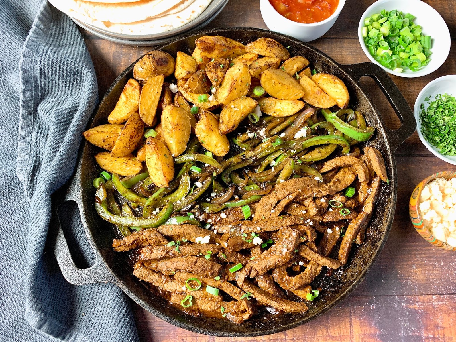 Fajita Steak and Potatoes