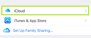 Tap iCloud
