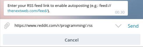 Menambahkan alamat RSS Feed
