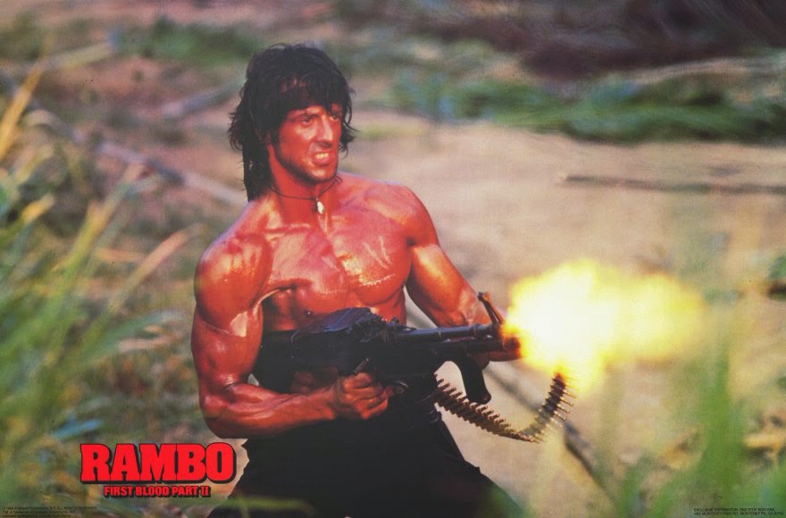 Картинки рэмбо с пулеметом