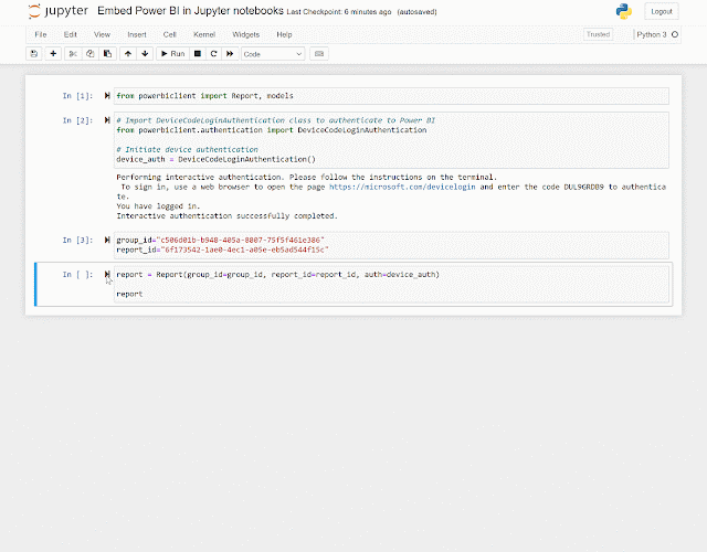 Power BI in Jupyter Notebook