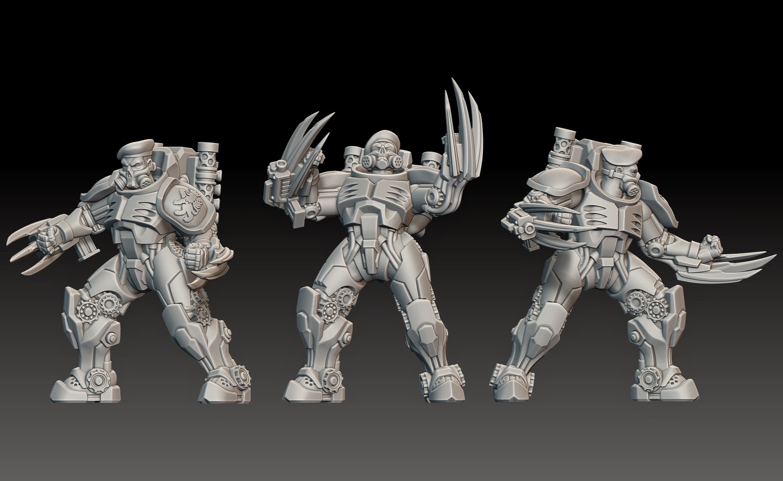 Irek Zieliński 3D modeling Golden Lions (sculpted for Warzone)