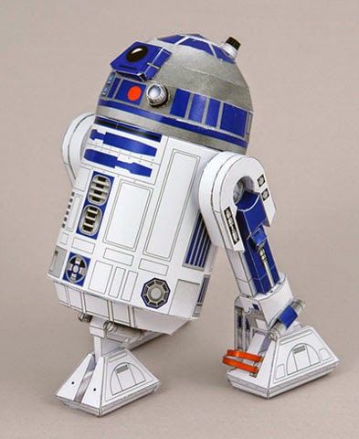 Descargable imprimible de R2-D2 de la saga de Star Wars para maqueta 3d