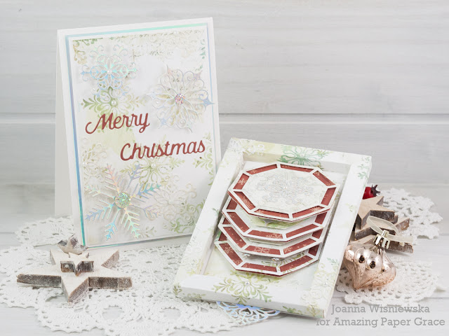 Spellbinders - Christmas Cascade Card Base Die by Amazing Paper Grace