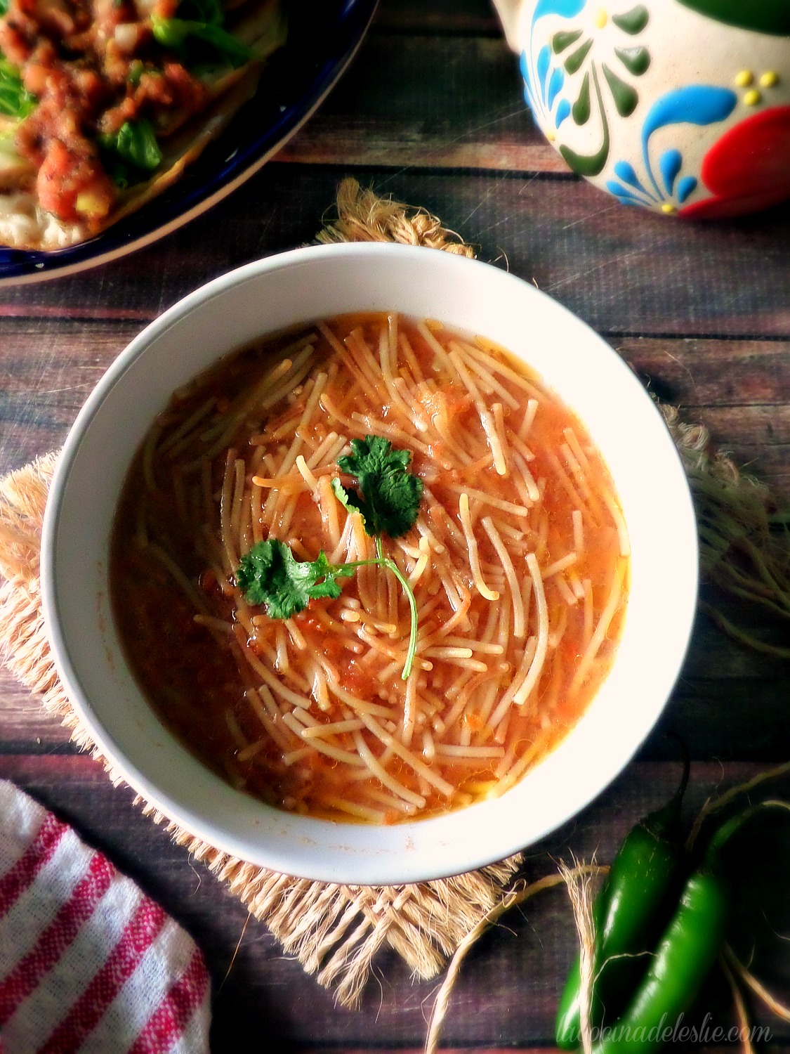 Traditional Mexican Sopa de Fideo recipe - lacocinadeleslie.com 