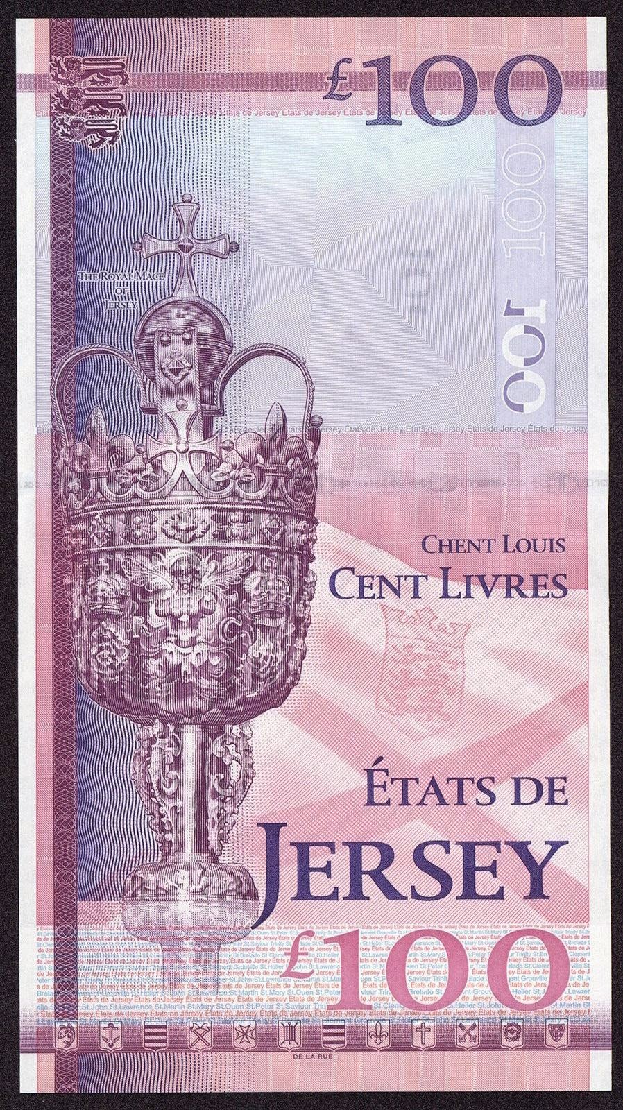 Jersey 100 Pounds banknote 2012 Diamond Jubilee of Queen Elizabeth II