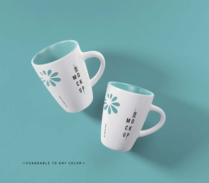 Coffee Mug PSD Mockup With Editable Color Free Download Coffee Mug PSD Mockup With Editable Color