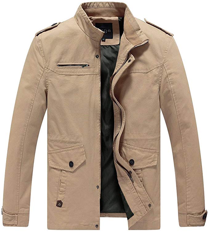 Lega Mens Cotton Jacket Winter Coat Military