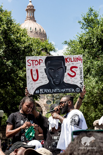 Powerful words both vocal and on signage.