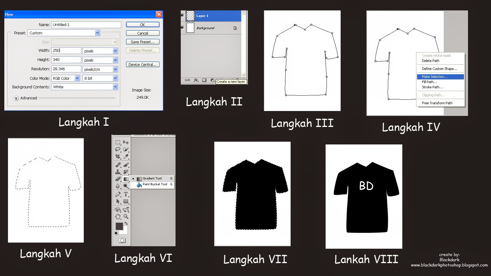 Cara Membuat Desain Kaos BlackDark Photoshop