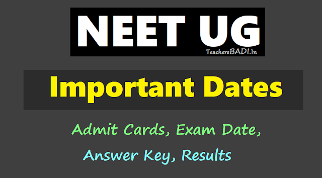 NEET UG 2018 Important dates for Admit Cards uploading, Answer Key display, Results Declaration neet ug 2018 important dates,neet ug admit cards,neet ug exam date,neet ug answer key display,neet ug results,neet ug mbbs bds entrance test schedule,cbse neet ug results