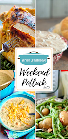 Weekend Potluck featured recipes include Moist Slow Cooker Turkey Breast with Gravy,  Broccoli Cheese Chowder, Homemade Sausage Gravy, Instant Pot Bacon Green Beans with Potatoes, and so much more. 