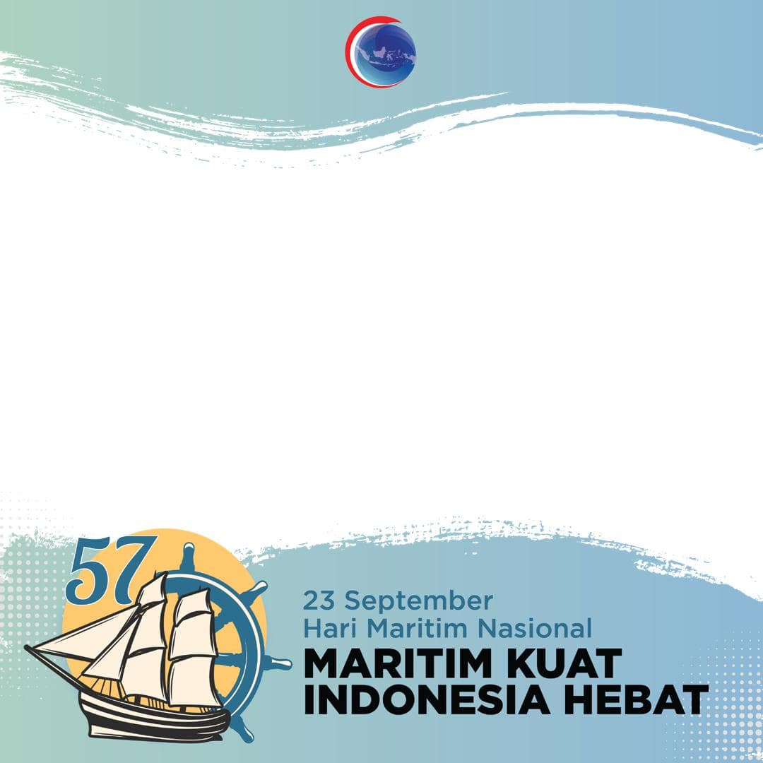 Frame Bingkai Foto Twibbon Peringatan Hari Maritim Nasional 23 September 2021