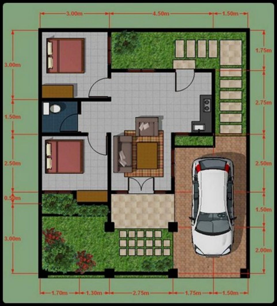 67 Desain Ruangan Rumah  Minimalis Type  45  Desain Rumah  