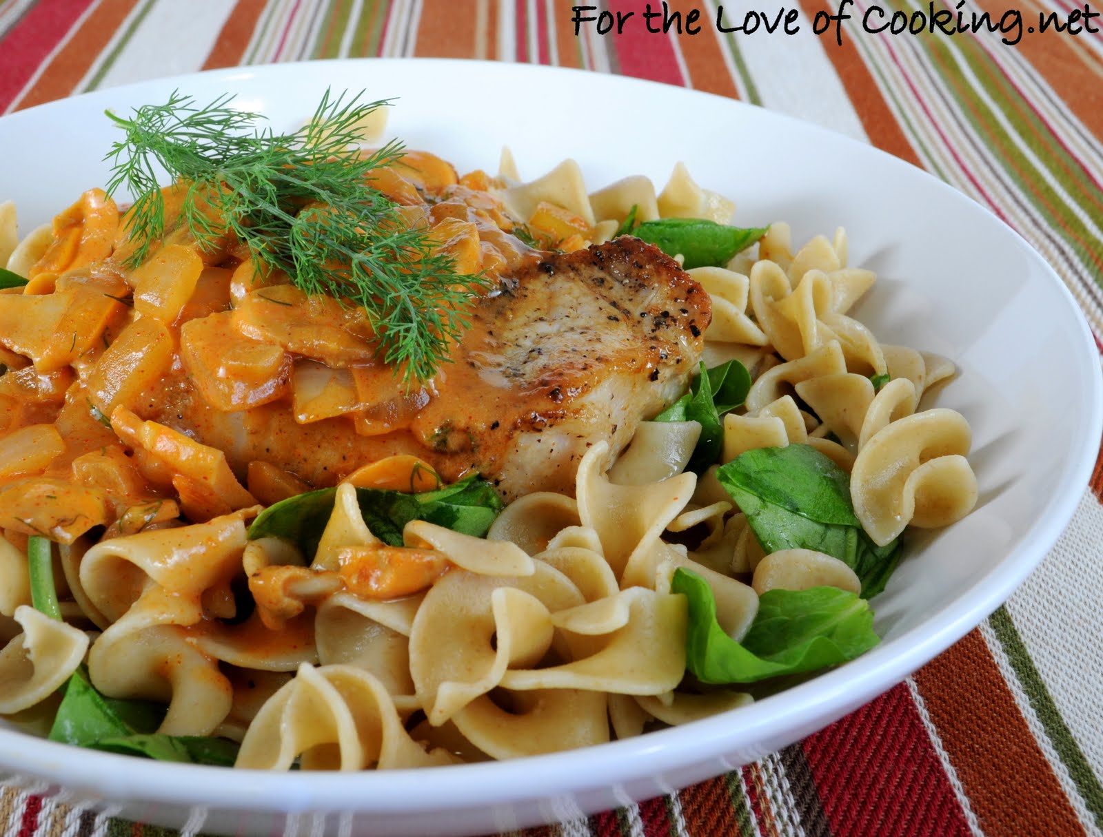 Pork Chops with Mushrooms, Dill, and Sour Cream Sauce For the Love of
