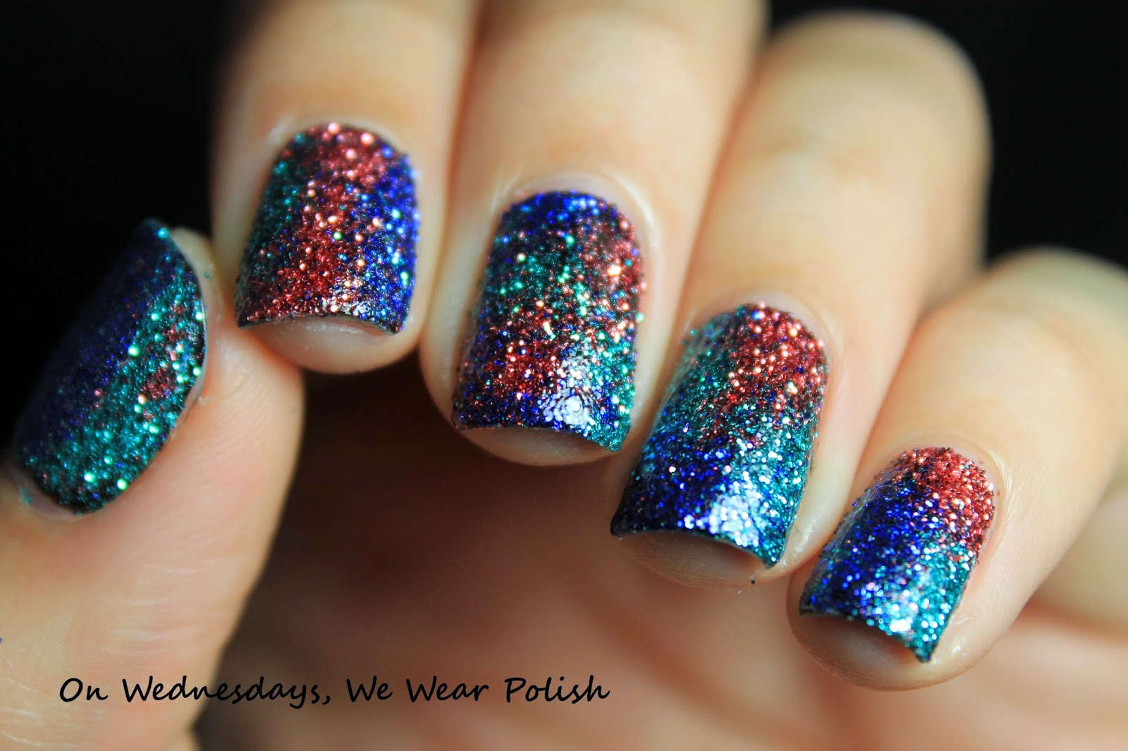 On Wednesdays, We Wear Polish Glitter Bomb Mani