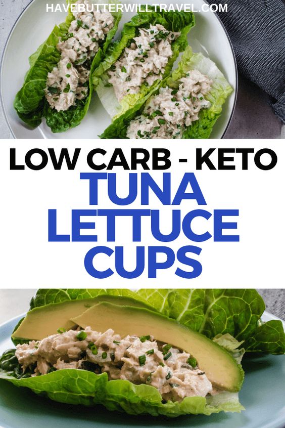 KETO TUNA SALAD LETTUCE CUPS Delicious Family Recipes