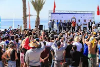 Pro taghazout Bay Podium with the winner Nat Young %2528USA%2529 and the runner up Alonso Correa %2528PER%2529 9460QSTaghazout20Masurel