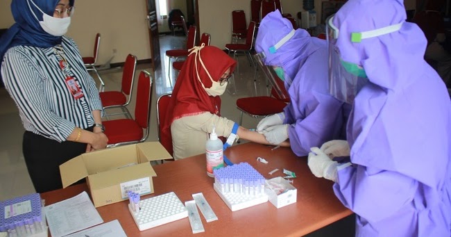 Ratusan Tenaga Medis Rsu Purwogondo Jalani Rapid Test Begini