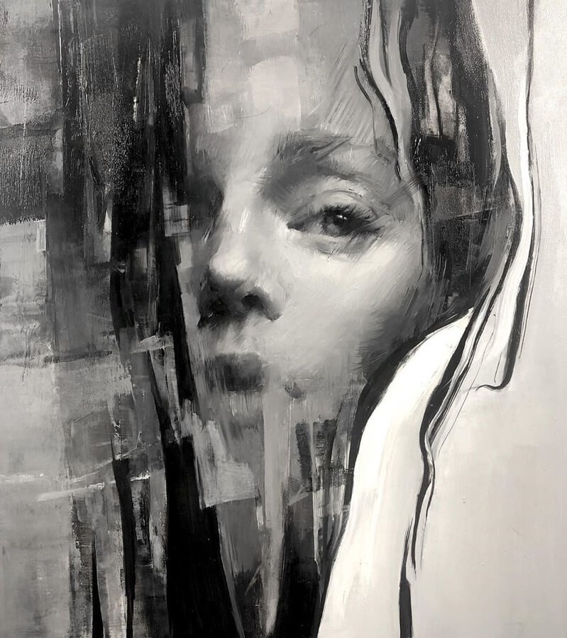 Abstract Charcoal Portraits
