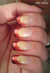 french manicure brown funky gradient pedicure nail