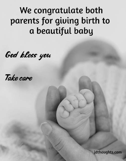 Congratulations quote for new born baby