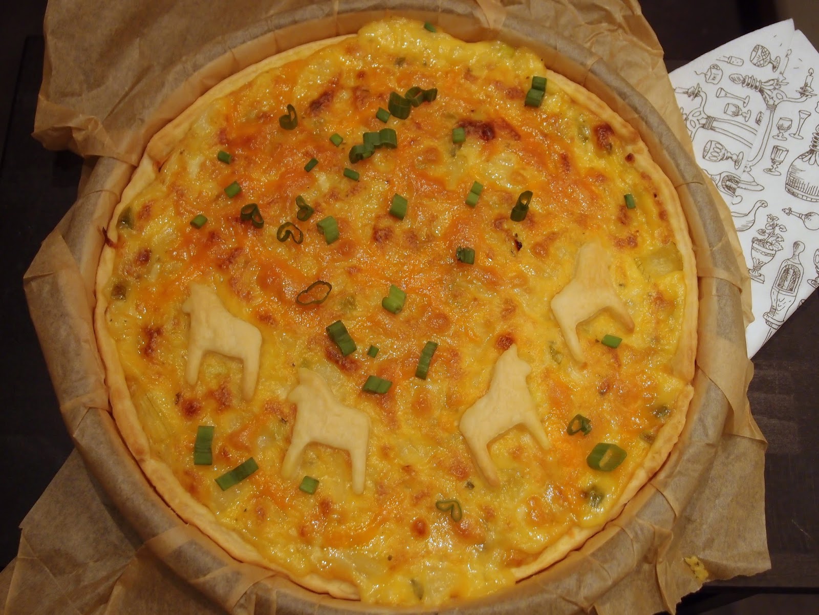 The VegHog Cheese, onion and potato pie
