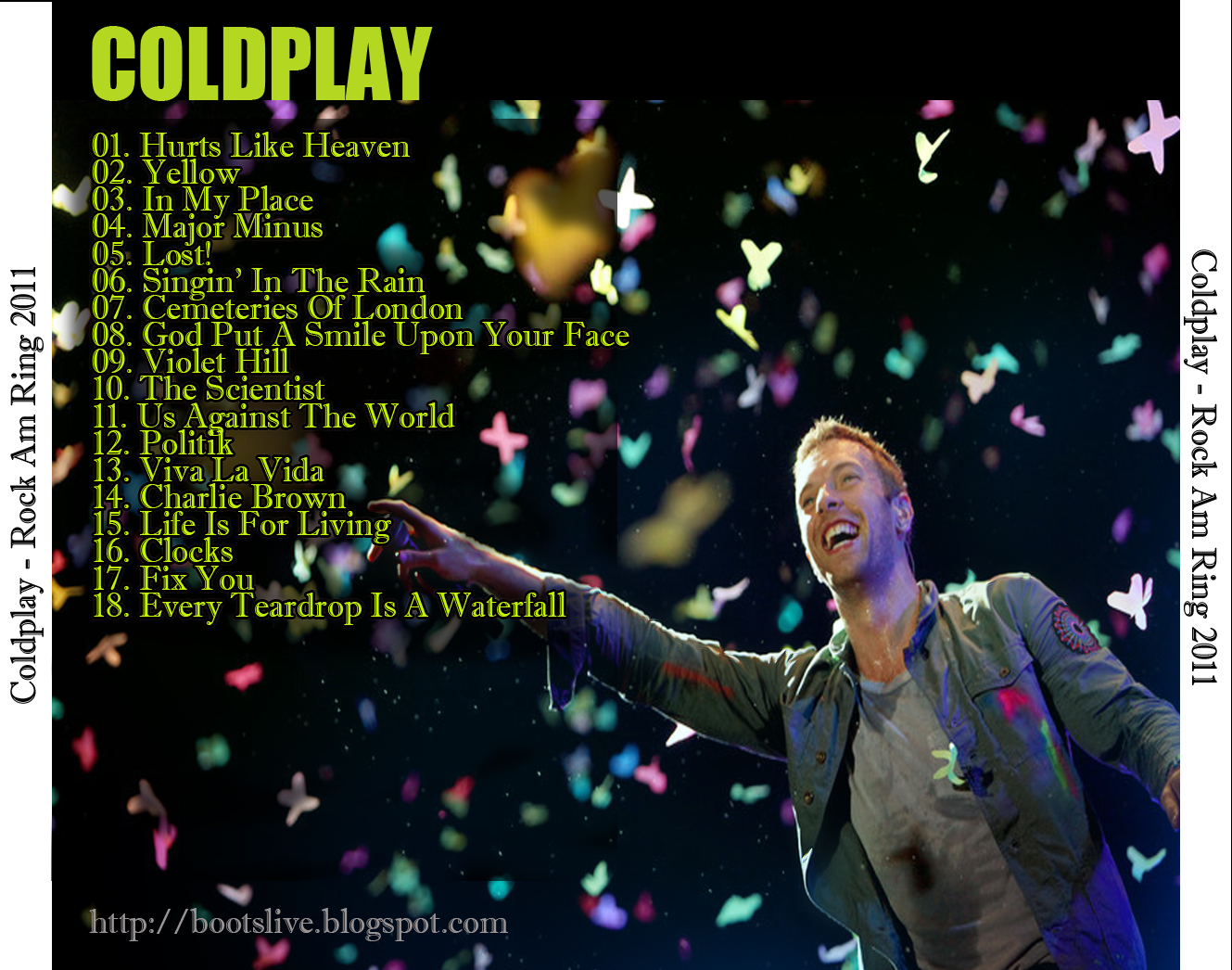 BOOTSLIVE: Coldplay. 2011-06-04. Nurburgring, Germany Rock Am Ring Festival