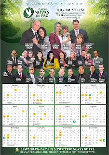 Calendário 2020 calendario evangelico calendario novas de paz