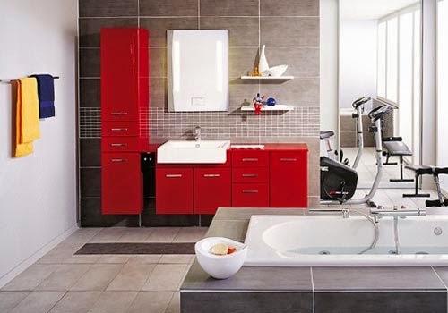Red Bathroom Decoration