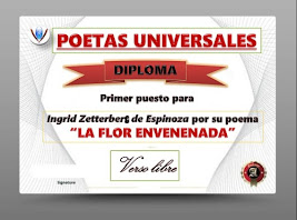 Primer puesto en el foro poético "Poetas Universales" con mi poema "La flor envenenada"