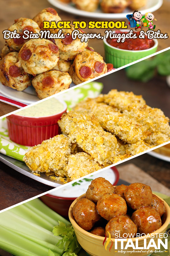 Back to School - Bite Size Meals - Poppers, Nuggets and Bites