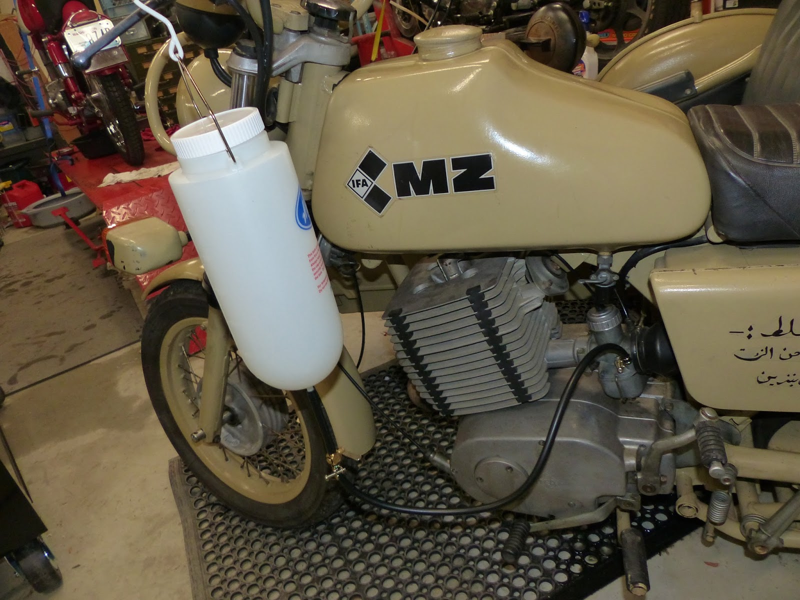 OldMotoDude Motion Pro auxiliary fuel tank great for test running a