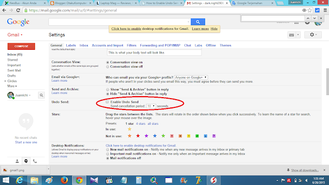 Cara Mengaktifkan "Undo Send" Pada Gmail