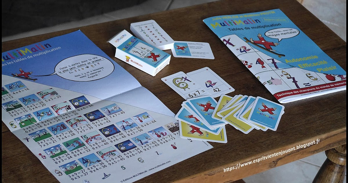 Carte Multiplication à Imprimer Pdf Multimalin espritvientenjouant.blogspot.com