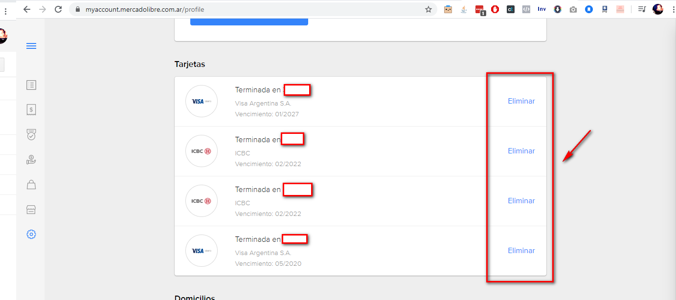 Eliminar tarjeta de Mercadopago [SOLUCIÓN 2021]