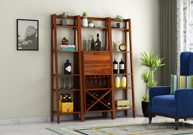 Heather Bar Cabinet ~ Open Bar Unit for Home