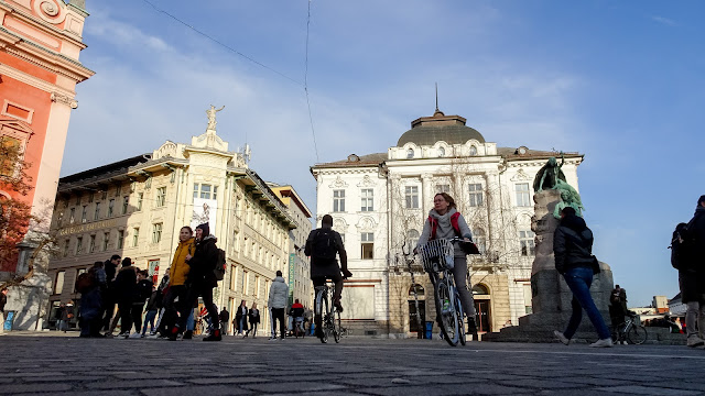 The Prešeren Square is in the center