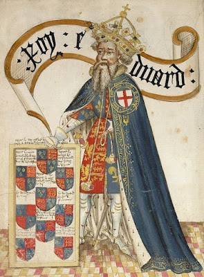 Eduardo III como Gran Maestre de la Orden de la Jarretera