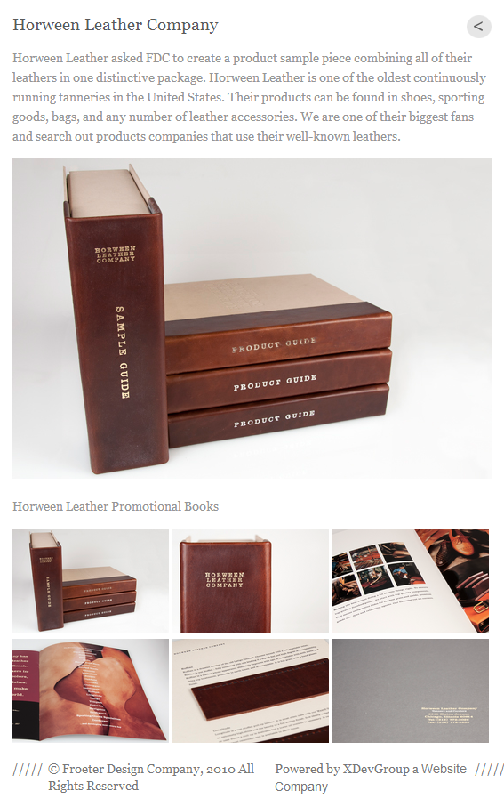 Horween Leather Promotional Books - FroeterDesign.com