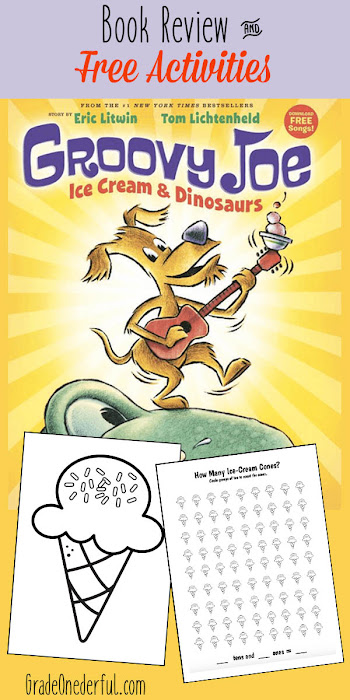 Groovy Joe: Ice Cream & Dinosaurs book review, free activities and new ice cream clip art!